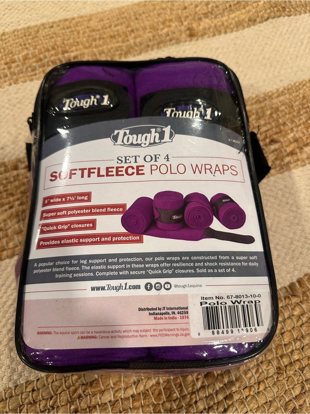 Purple Softfleece Polo Wraps - Set of 4